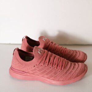 APL Womens Techloom Wave Running Shoe 8 Pink Slip On Stretch Knit